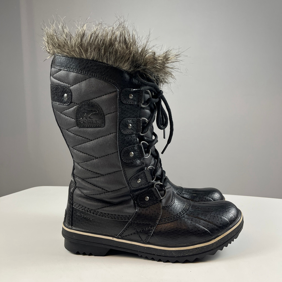 Sorel Shoes - Sorel Tofino II women boots waterproof lace up black/gray, size 8